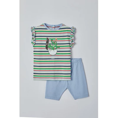 Meisjes-Pyjama-multicolor-gestreept-krokodil-12m