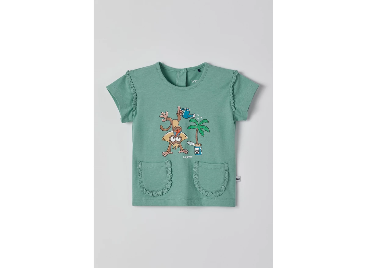 Meisjes-Pyjama-zeegroen-1m