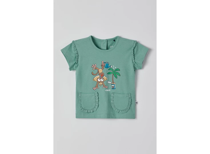 Meisjes-Pyjama-zeegroen-1m