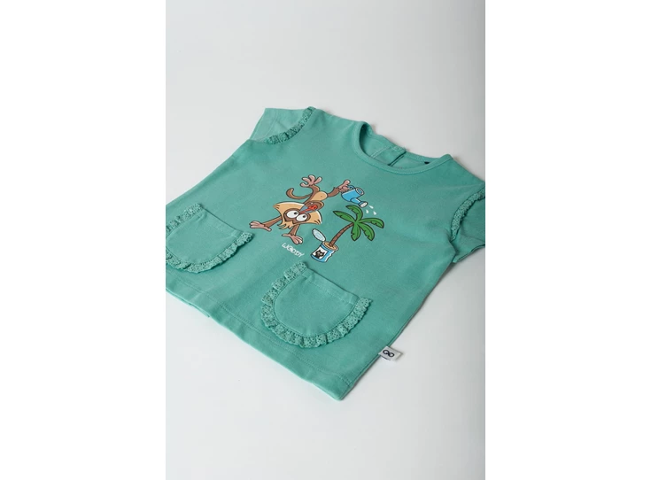 Meisjes-Pyjama-zeegroen-1m