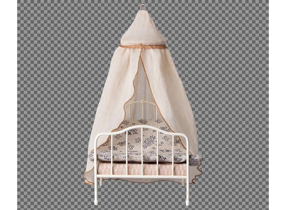 Miniatuur-bed-Cream