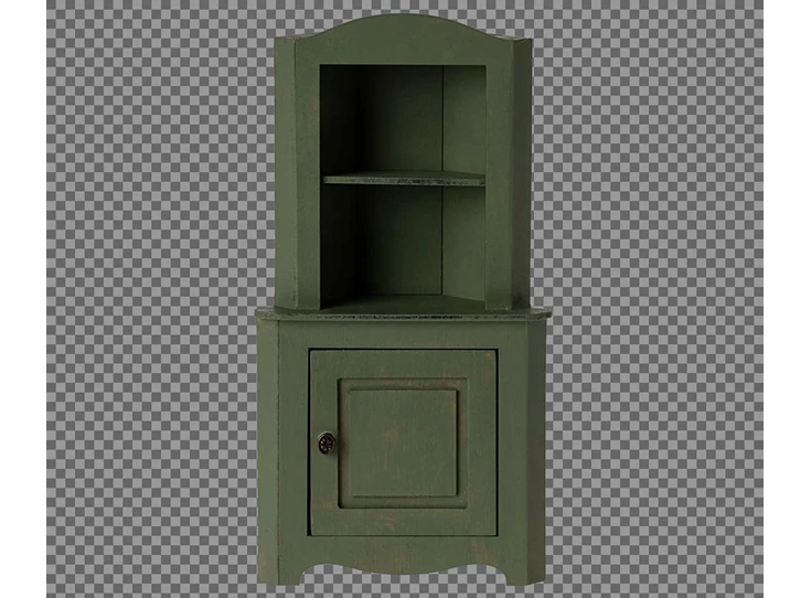 Miniatuur-Hoekkast-Donkergroen