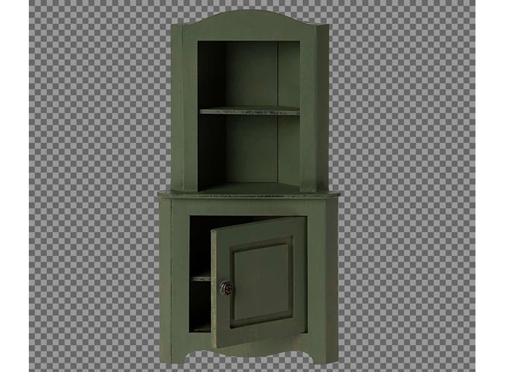 Miniatuur-Hoekkast-Donkergroen