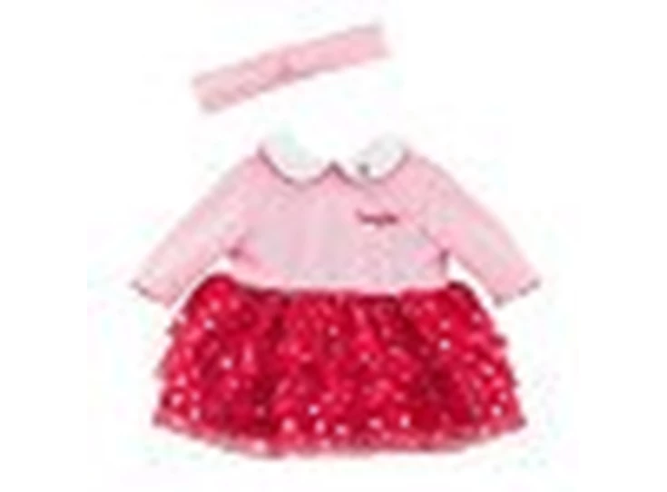 Mon-Grand-Poupon-Poppenjurk-Hartjes-en-Hoofdband-36-cm