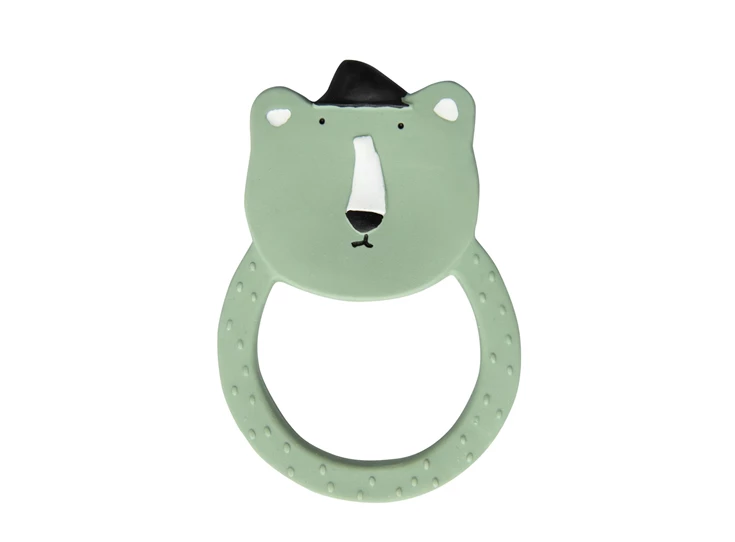 Natural-rubber-round-teether-Mr-Polar-Bear