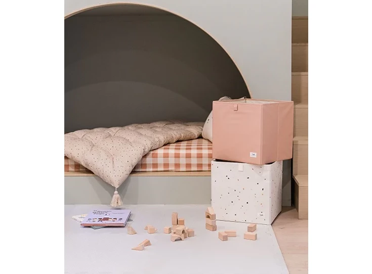 Opslagkubus-Beige-Effen