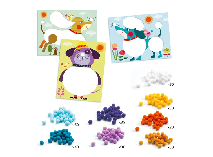 Pomponschilderij-Honden-om-te-knuffelen