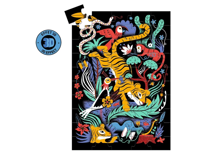 Puzzel-50-stukken-Tijgersprong