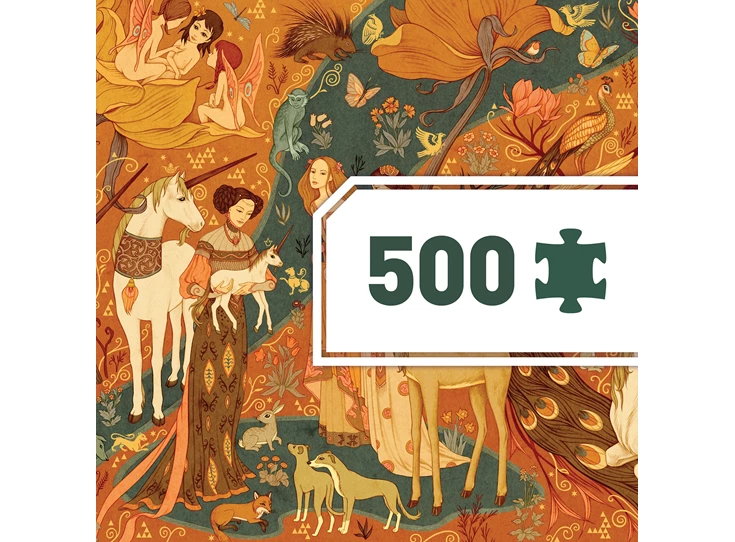 Puzzel-gallery-500-stukken-Unicorn-Garden