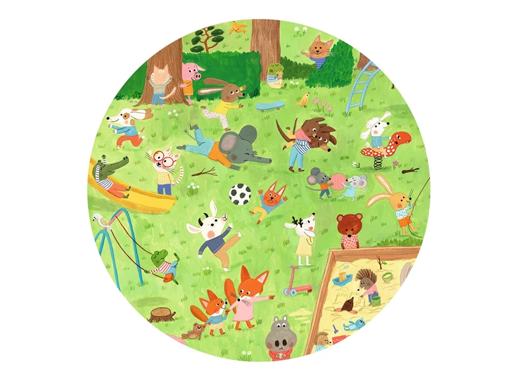 Puzzel-Kleine-Vriendjes-op-het-plein-35-stukjes