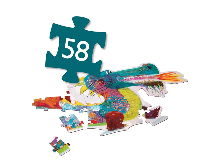 Puzzel-Leon-de-draak-58-stukken
