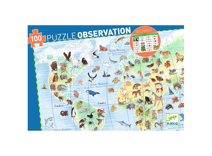 Puzzel-Observation-100st-Dieren-over-de-wereld