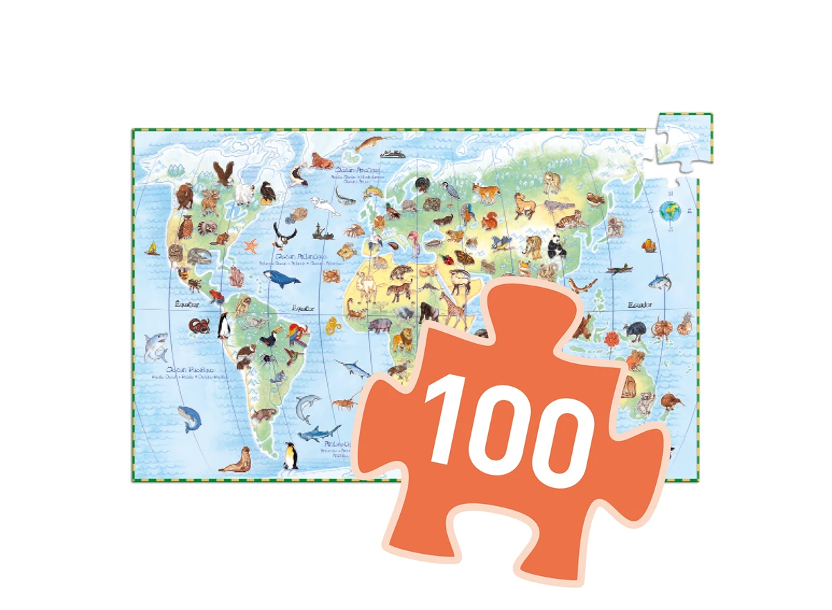 Puzzel-Observation-100st-Dieren-over-de-wereld