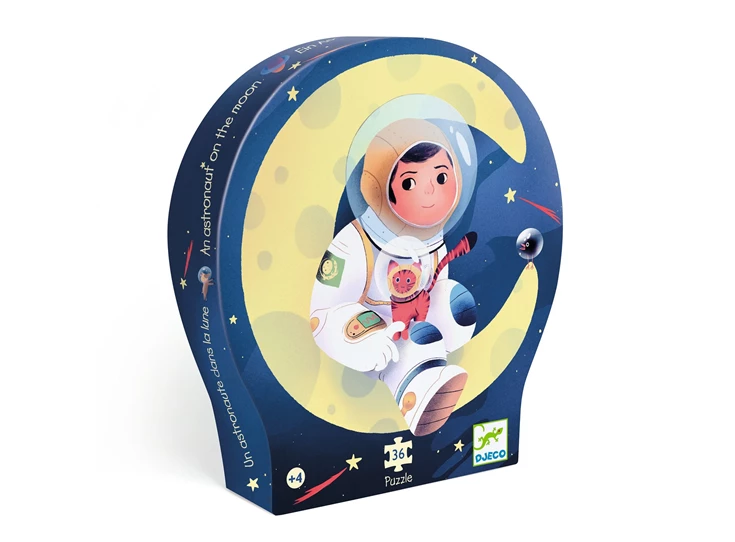 Puzzel-silhouette-36-st-Astronaut-op-de-Maan
