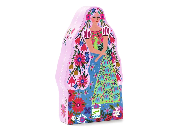 Puzzel-silhouette-36-st-De-princes-en-haar-pauw