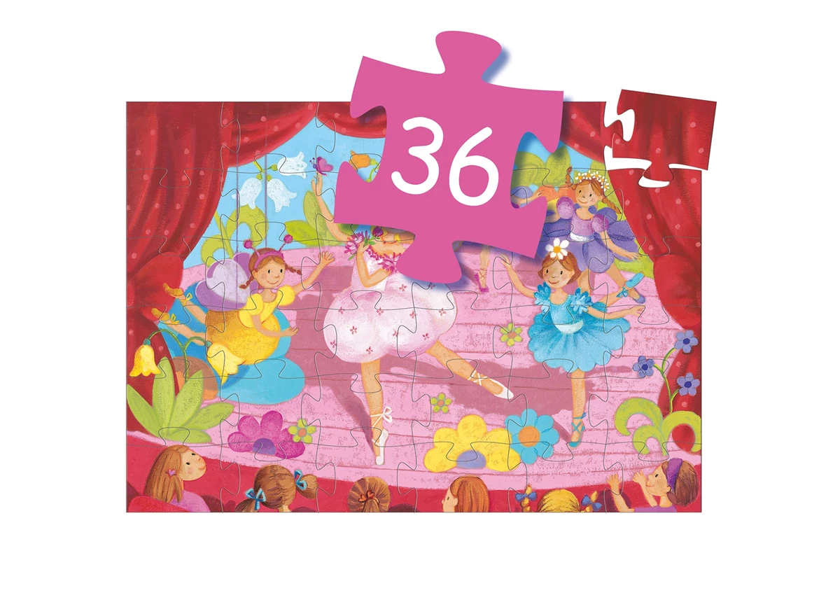 Puzzel-silhouette-36st-Ballerina