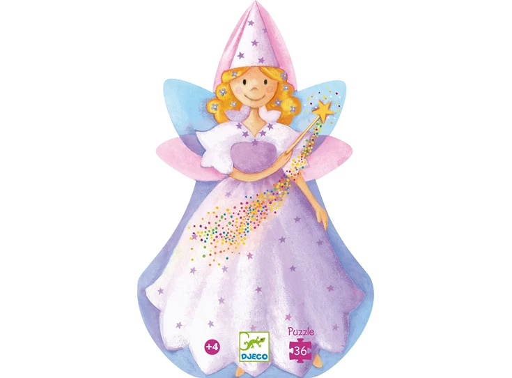Puzzel-silhouette-36st-De-Fee-en-de-Eenhoorn