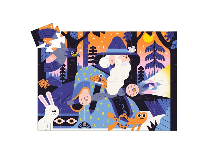 Puzzel-silhouette-36st-De-magier-met-zijn-toverstaf