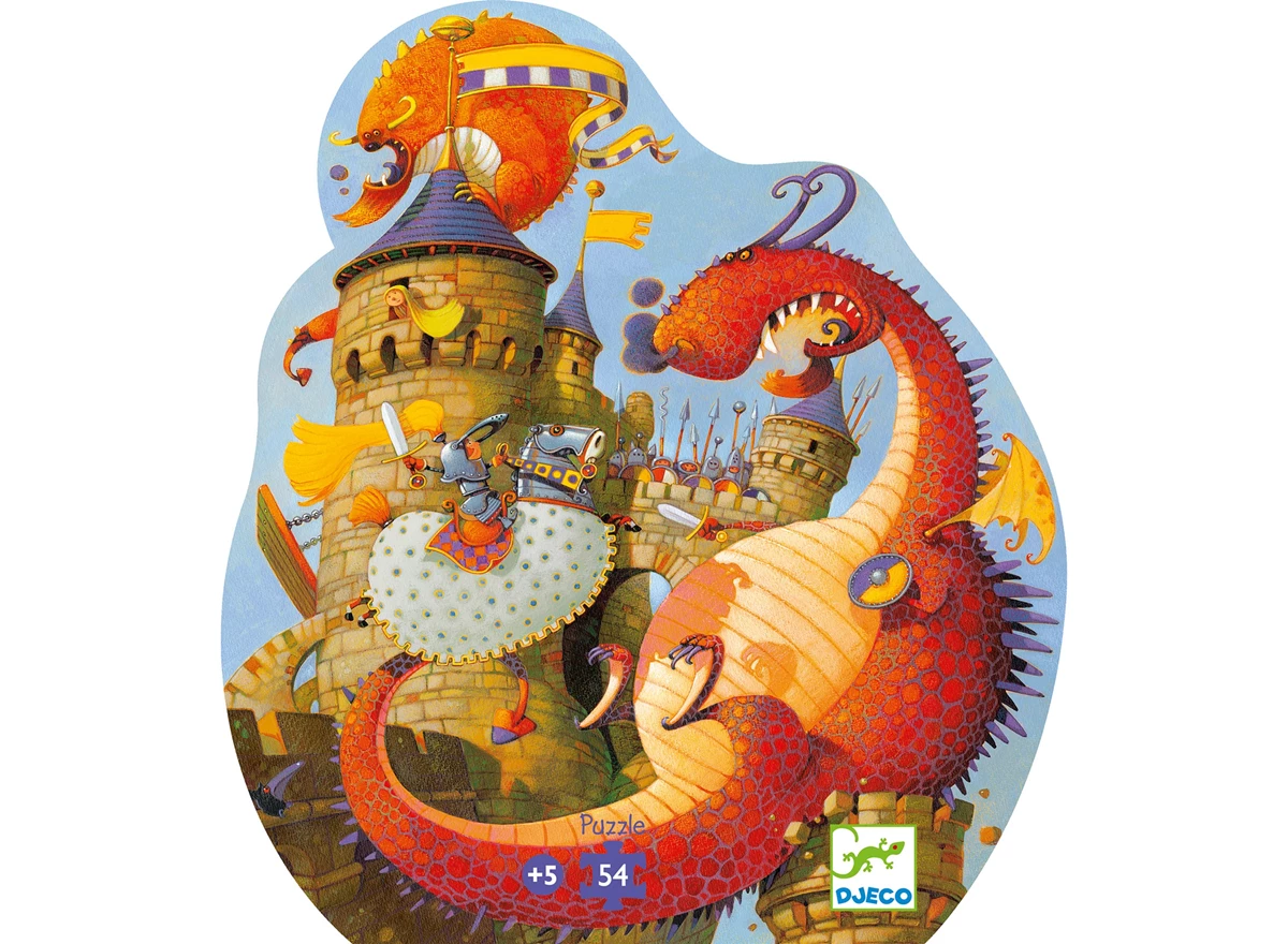 Puzzel-silhouette-54-stuks-Vaillant-de-draken