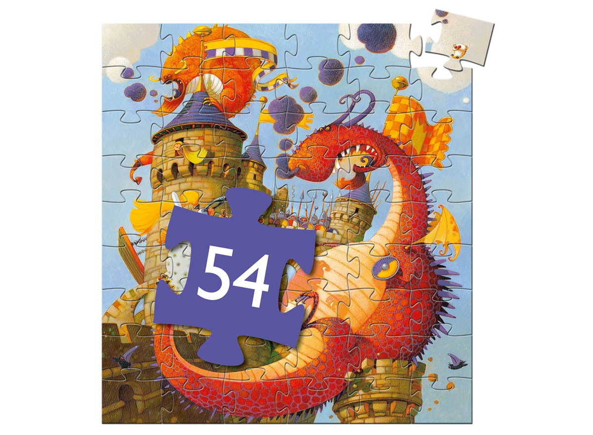 Puzzel-silhouette-54-stuks-Vaillant-de-draken