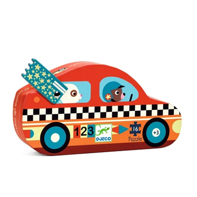 Puzzel-silhouette-De-Auto