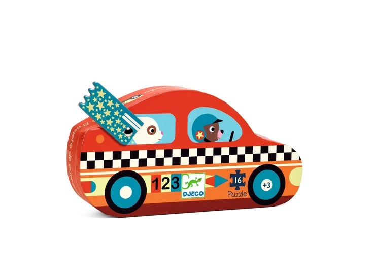 Puzzel-silhouette-De-Auto