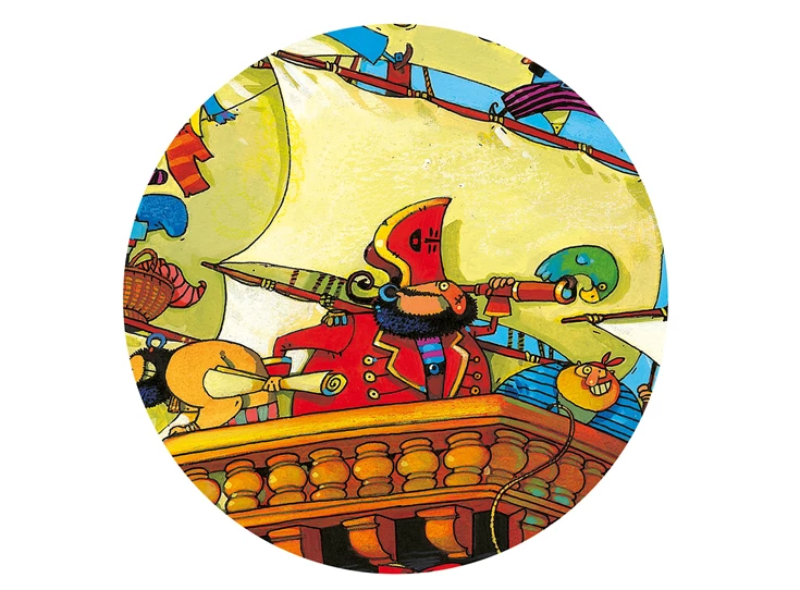 Puzzel-silhouette-De-boot-van-Barbarossa-54-stuks