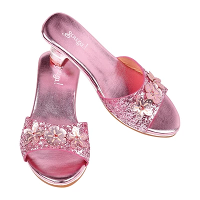 Slipper-hoge-hak-Mariona-roze-metallic-maat-24-25