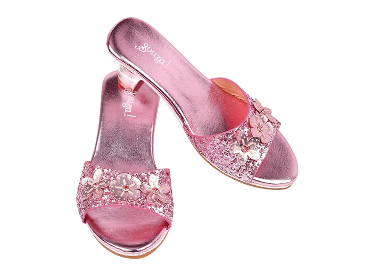 Slipper-hoge-hak-Mariona-roze-metallic-maat-30-31