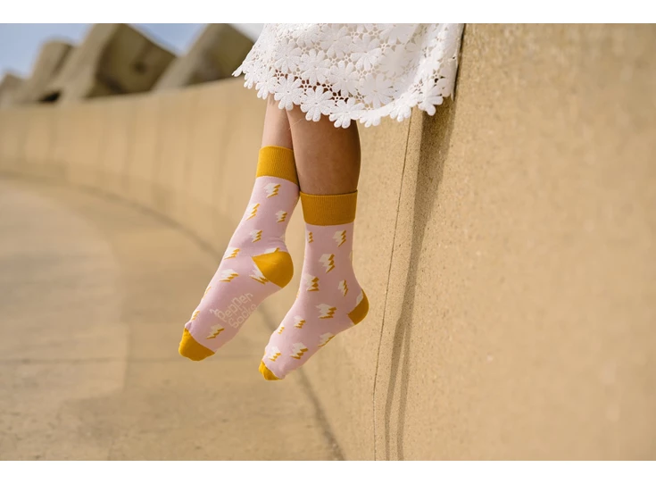 Sokken-Bliksem-Roze-30-34