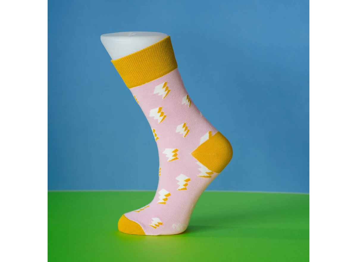 Sokken-Bliksem-Roze-35-38