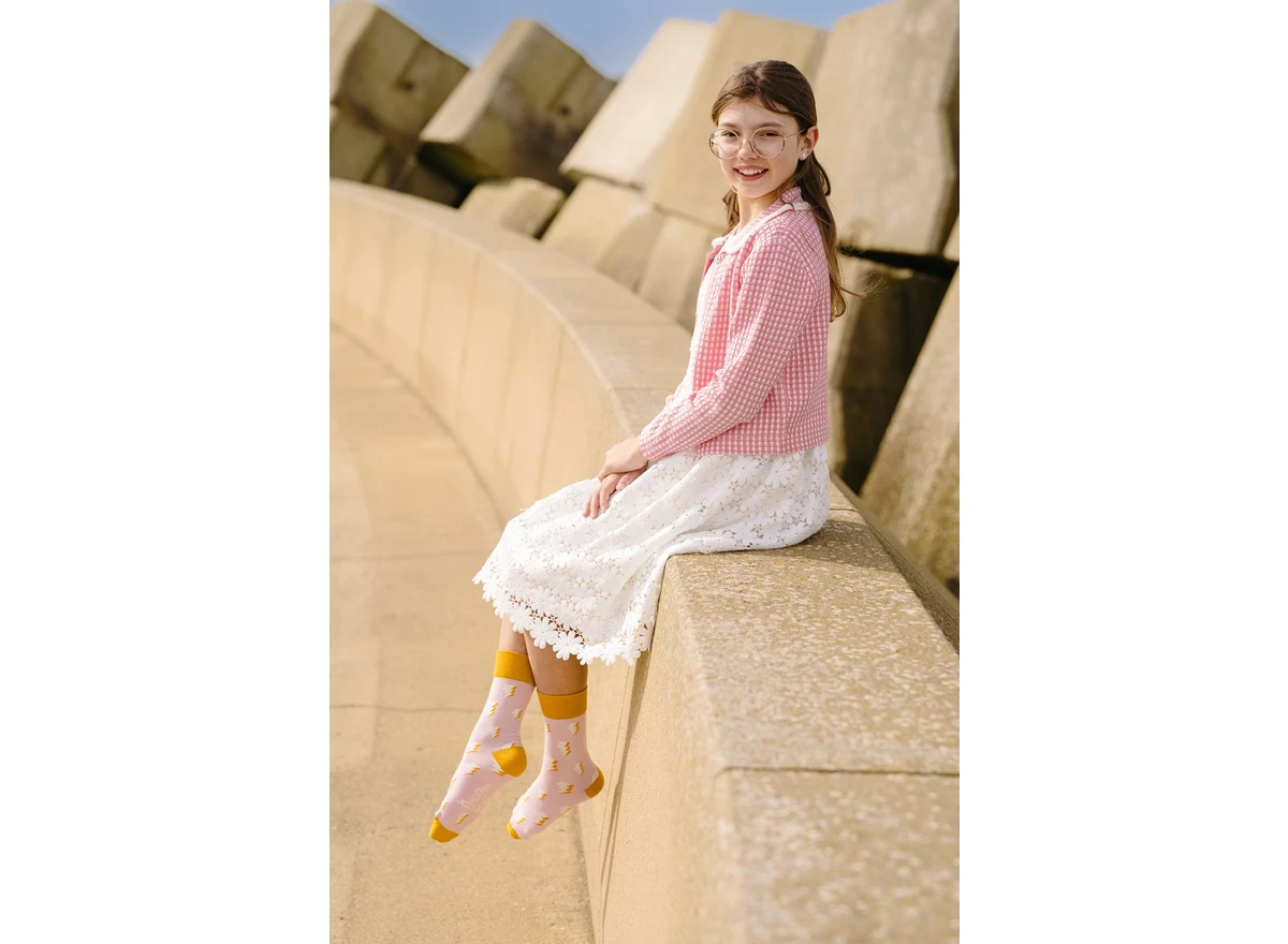 Sokken-Bliksem-Roze-35-38