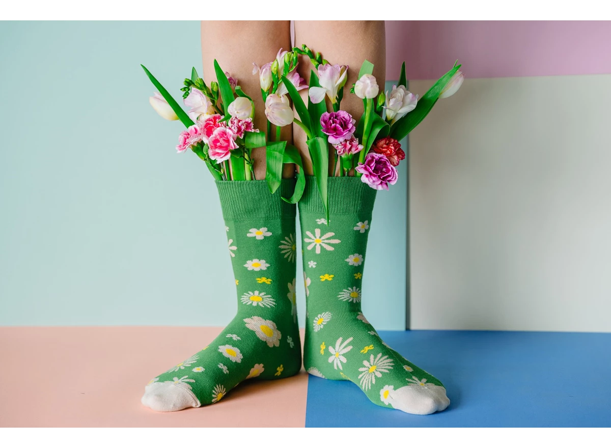 Sokken-Bloem-Groen-30-34