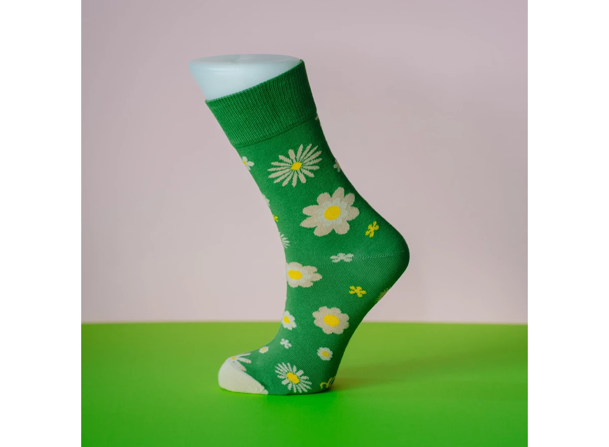 Sokken-Bloem-Groen-35-38