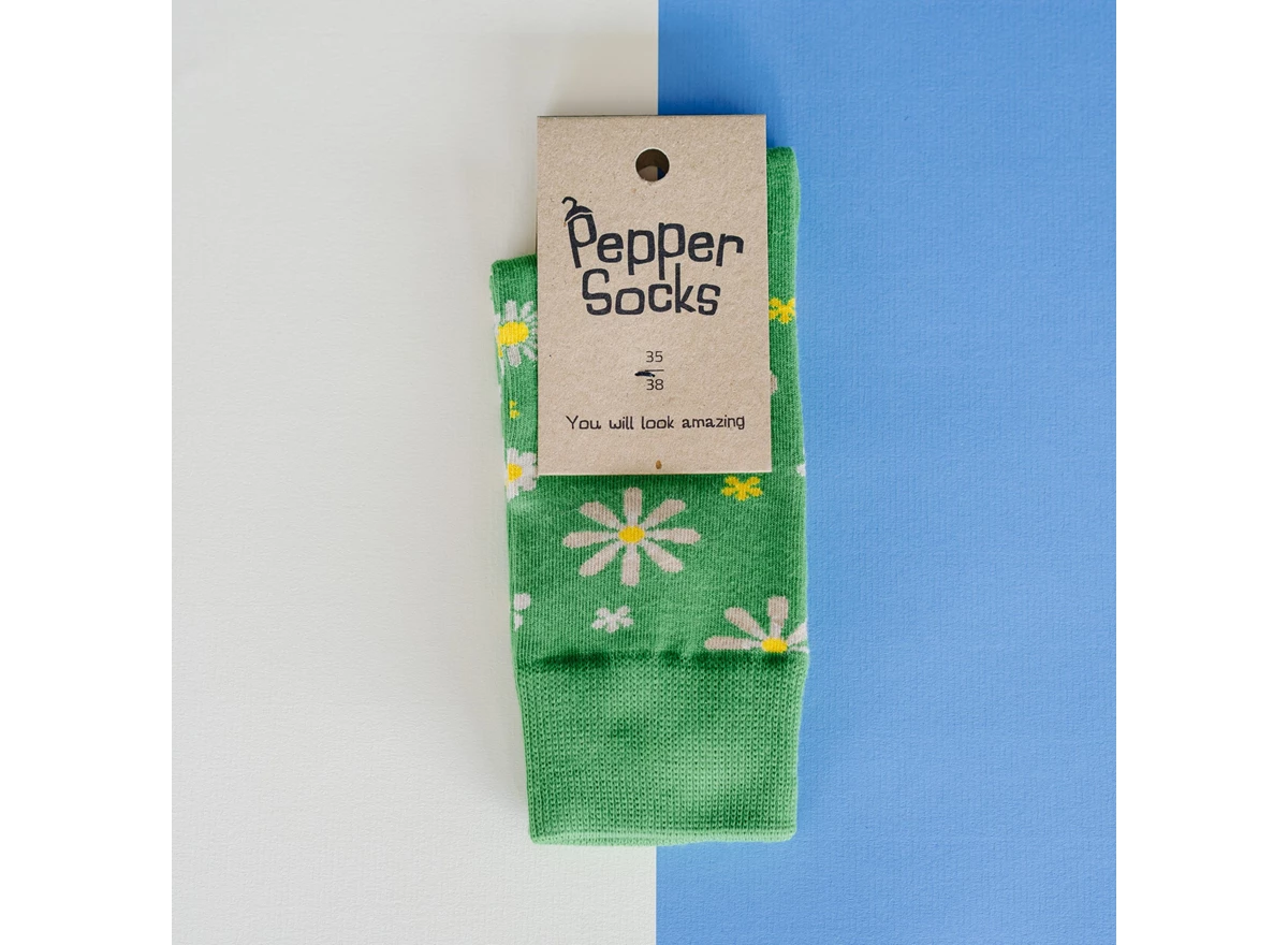 Sokken-Bloem-Groen-35-38