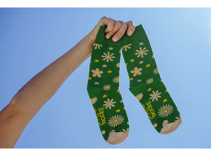 Sokken-Bloem-Groen-35-38