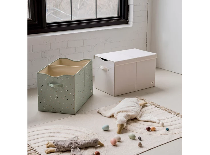 Speelgoedkist-Ecru-Effen