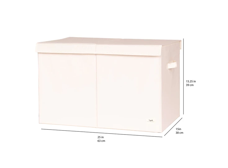 Speelgoedkist-Ecru-Effen