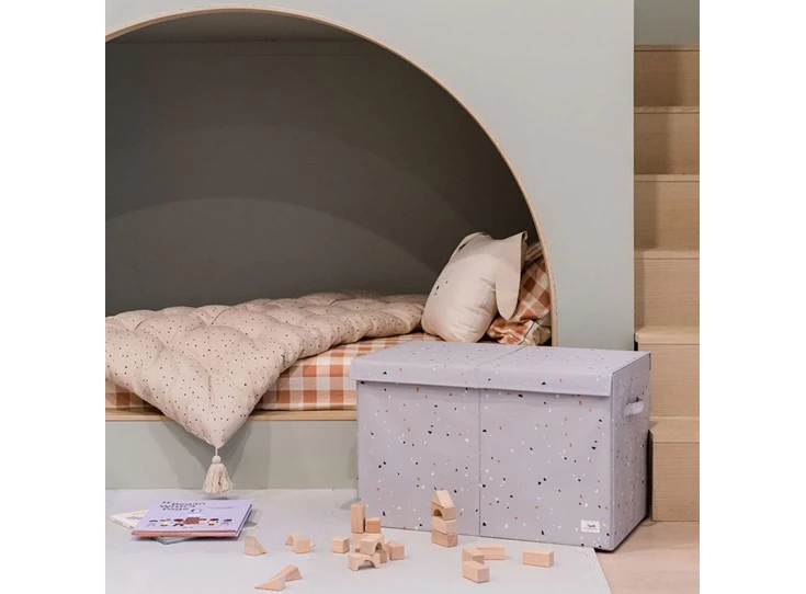 Speelgoedkist-Terrazo-Grijs