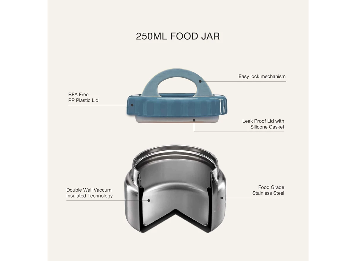 Stainless-Steel-Food-Jar-250ml-Green