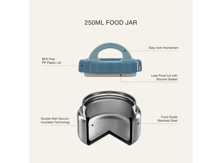 Stainless-Steel-Food-Jar-250ml-Green