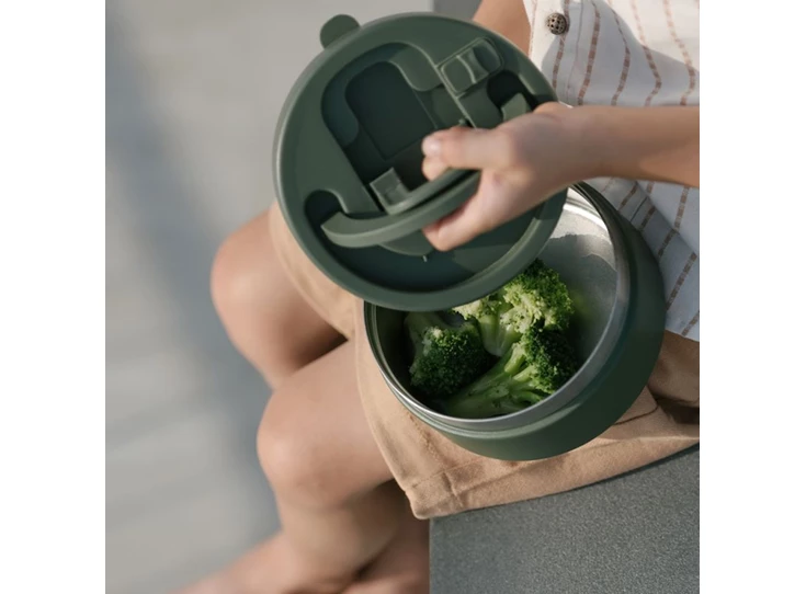 Stainless-Steel-Food-Jar-250ml-Green