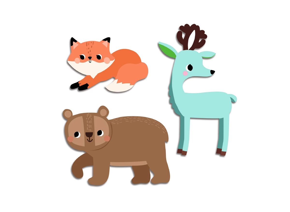 Stickers-Bosdieren