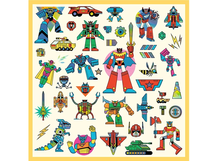 Stickers-Robotten