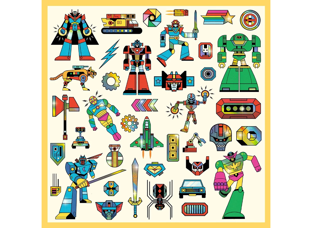 Stickers-Robotten