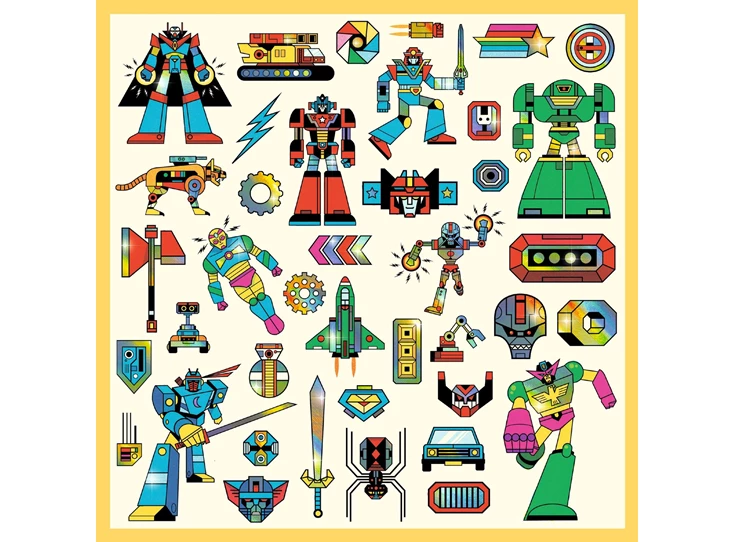 Stickers-Robotten