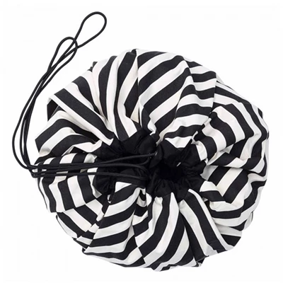 Stripes-Black-Speeltapijt-Opbergzak