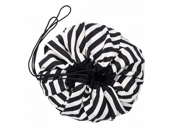 Stripes-Black-Speeltapijt-Opbergzak