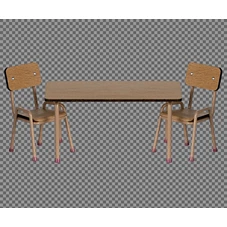 Tafel-en-Stoelen-Set-Muis-Donker-Poederkleurig