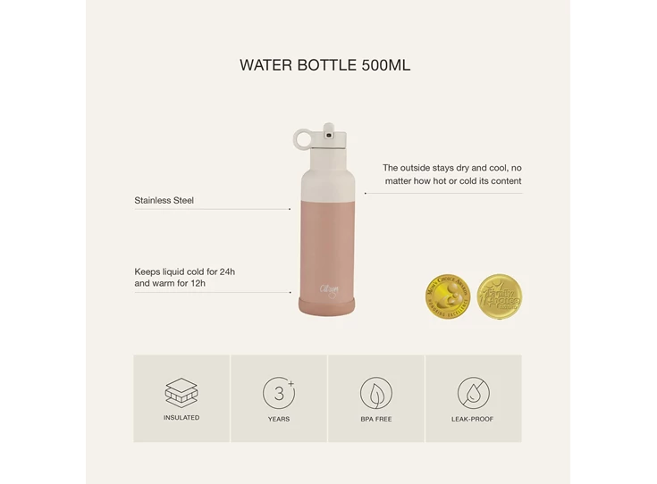 Triple-wall-insulated-Water-Bottle-500ml-Brown
